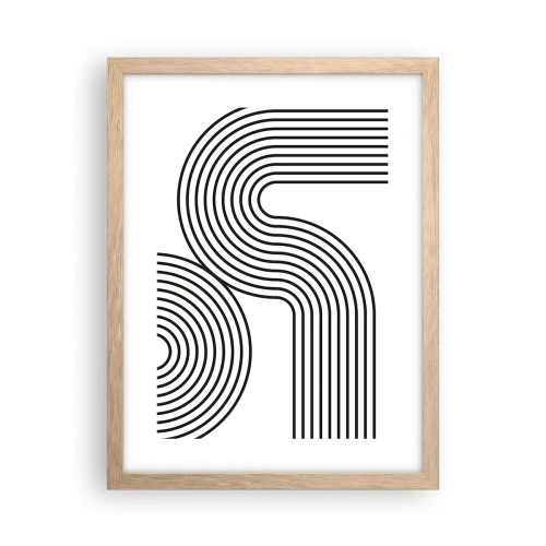 Poster in cornice rovere chiaro - In curva - 30x40 cm