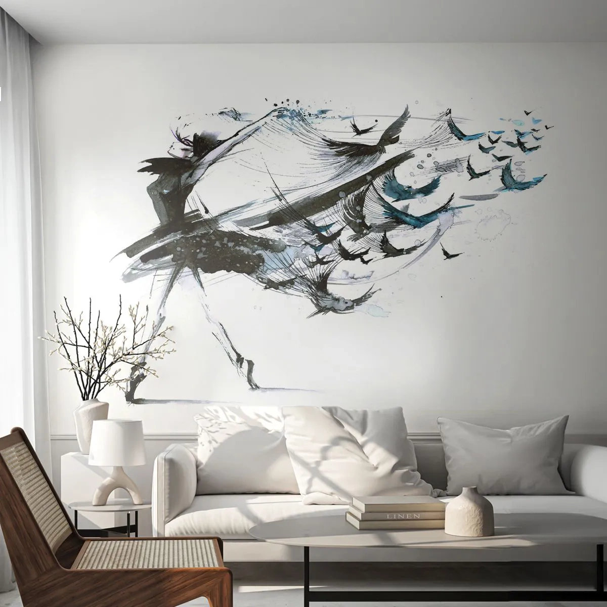 Fotomurali Autoadesivo Deluxe Sticker - La magia della musica libera dall'incantesimo - Astrazione, Donna, Danza - 250x175 cm