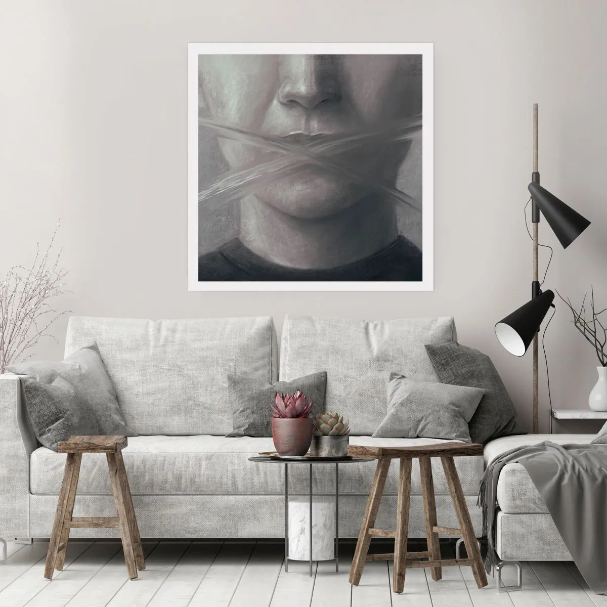 Poster - Neanche una parola - 40x40 cm