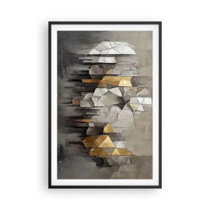 Poster in cornice nera - Composizione di ghiaccio e luce - 61x91 cm