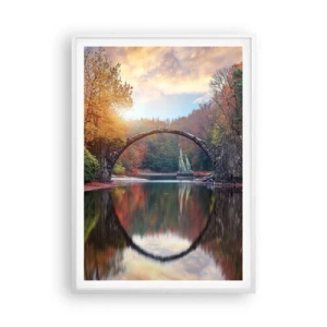 Poster in cornice bianca - Dall'altro lato dello specchio - 70x100 cm