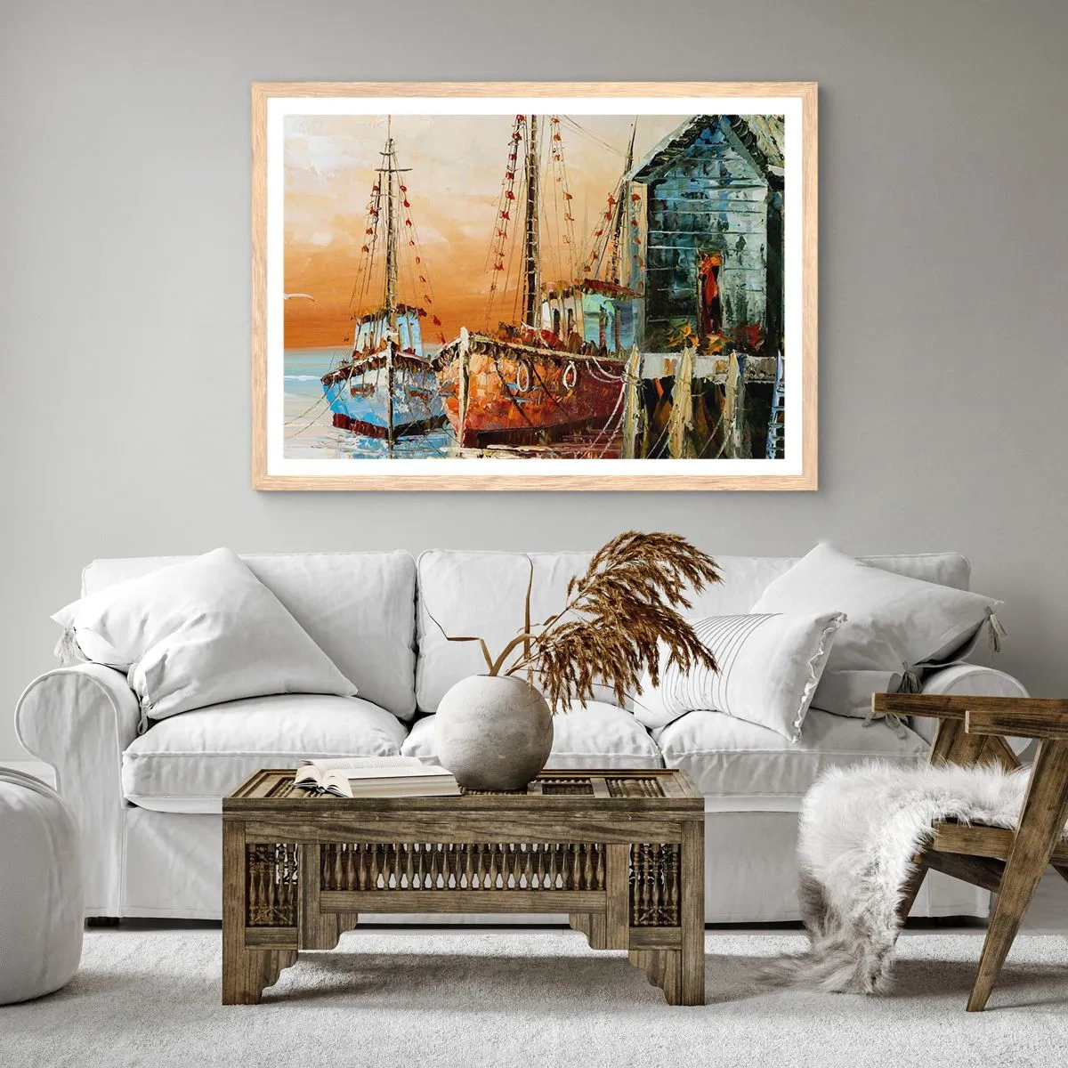 Poster in cornice rovere chiaro - Ritorno tranquillo - 70x50 cm