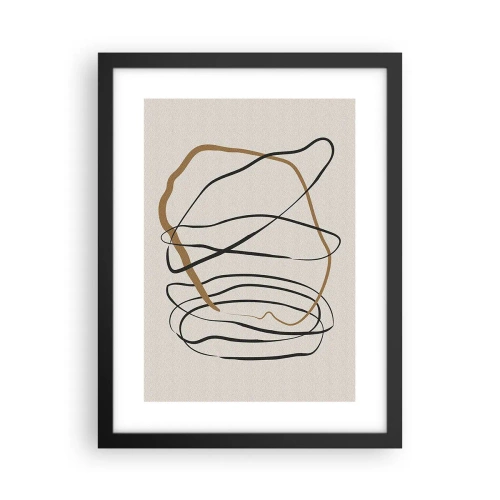 Poster in cornice nera - Composizione: danza intricata - 30x40 cm