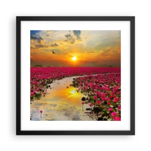 Poster in cornice nera - La vita segreta del lago - 40x40 cm