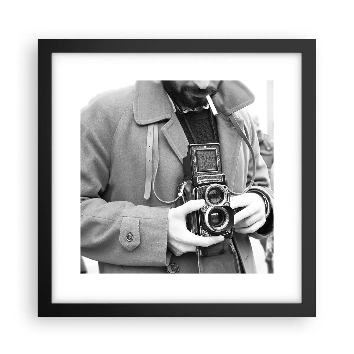 Poster in cornice nera - In stile retro - 30x30 cm