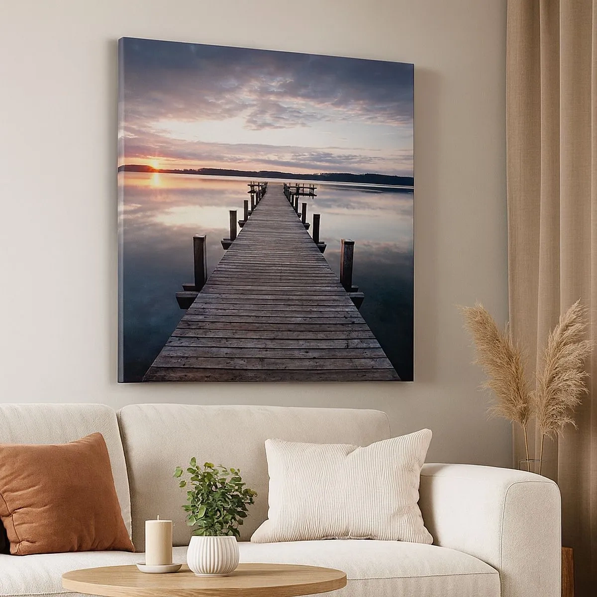 Quadro su tela - Stampe su Tela - Il silenzioso confine del giorno e della notte - 30x30 cm