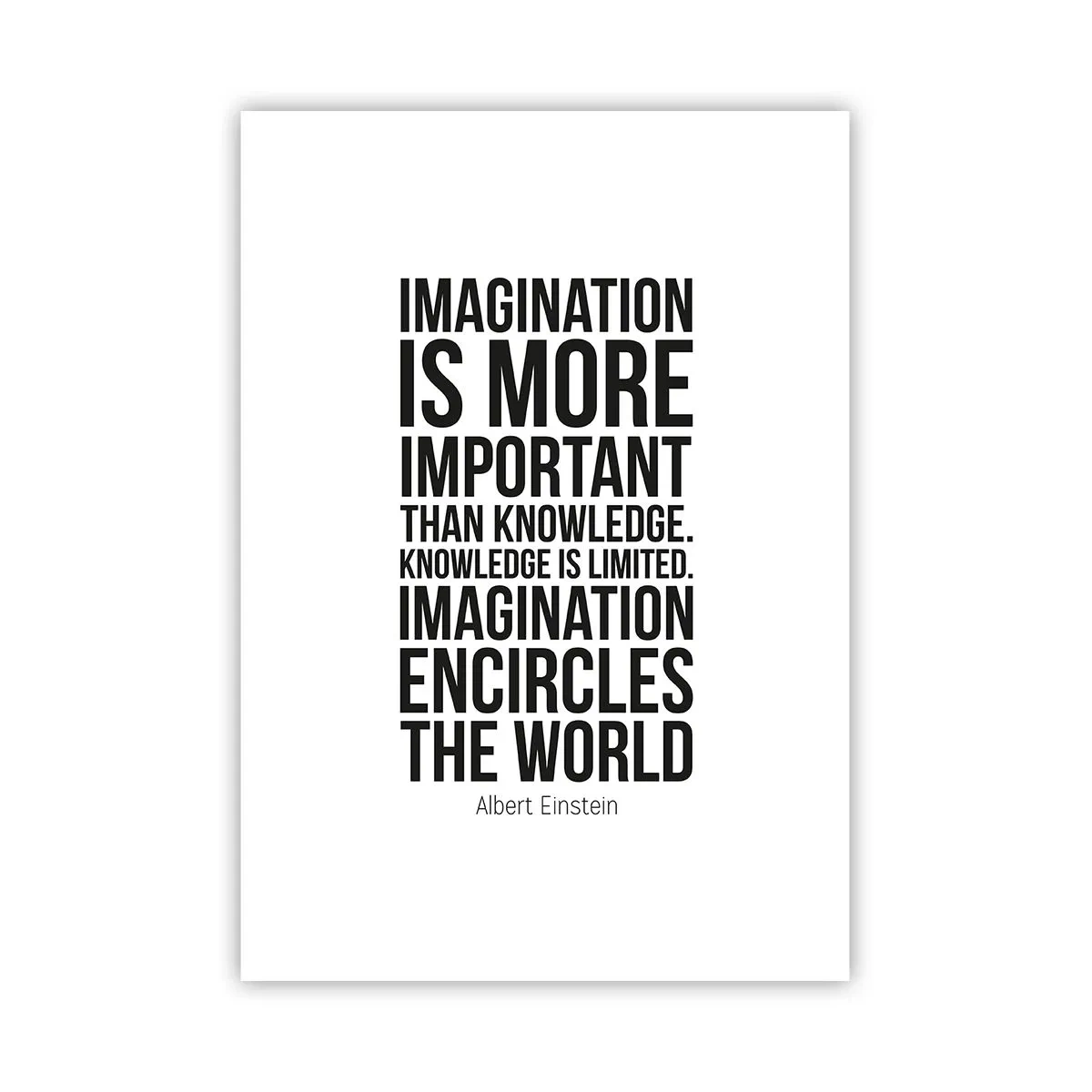 Poster - Einstein sul potere dell'immaginazione - 70x100 cm