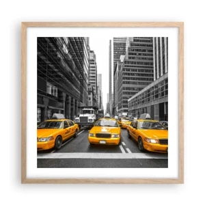 Poster in cornice rovere chiaro - Siamo noi che coloriamo la città - 50x50 cm