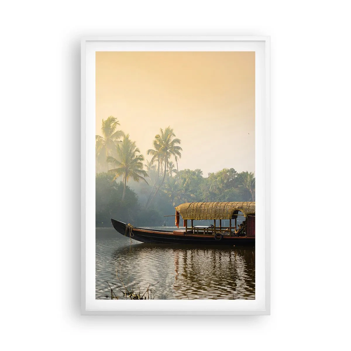 Poster in cornice bianca - Casa sul fiume - 61x91 cm