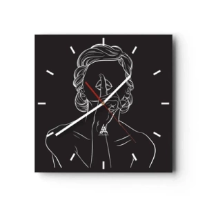 Orologio da parete - Orologio in Vetro - Il bello emerge nel silenzio - 40x40 cm