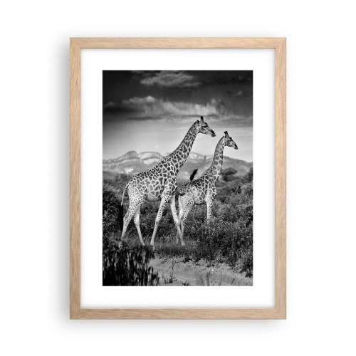 Poster in cornice rovere chiaro - Alta classe in Africa - 30x40 cm