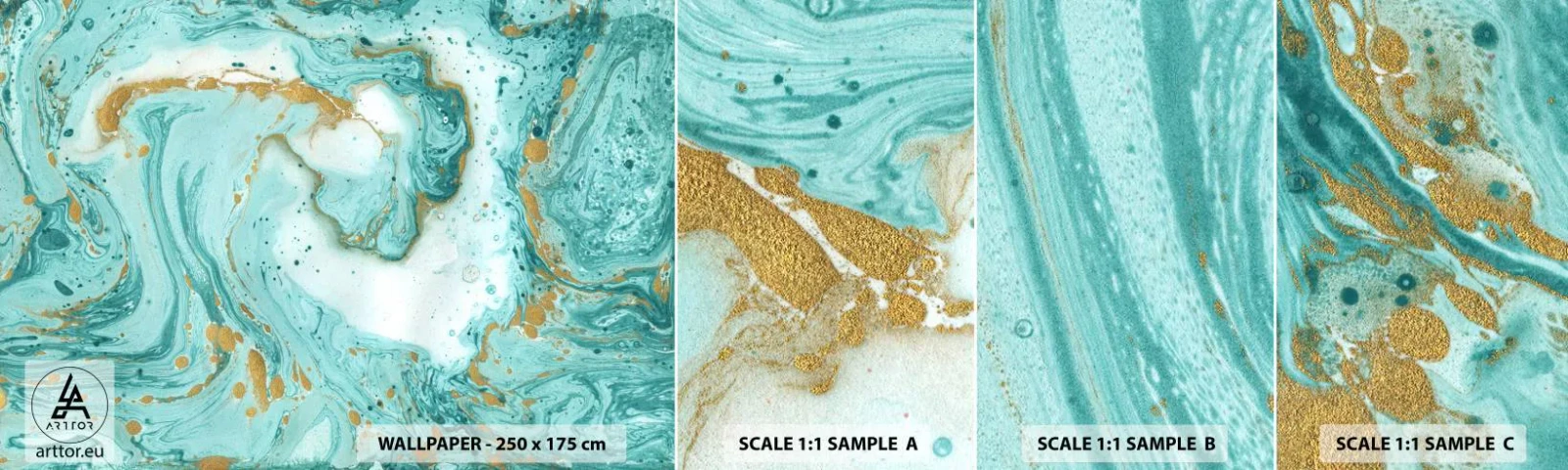 Campione Di Fotomurale Standard Eco - La grande onda del periodo Edo - Astrazione, Pezzo, Grafica - 100x30 cm