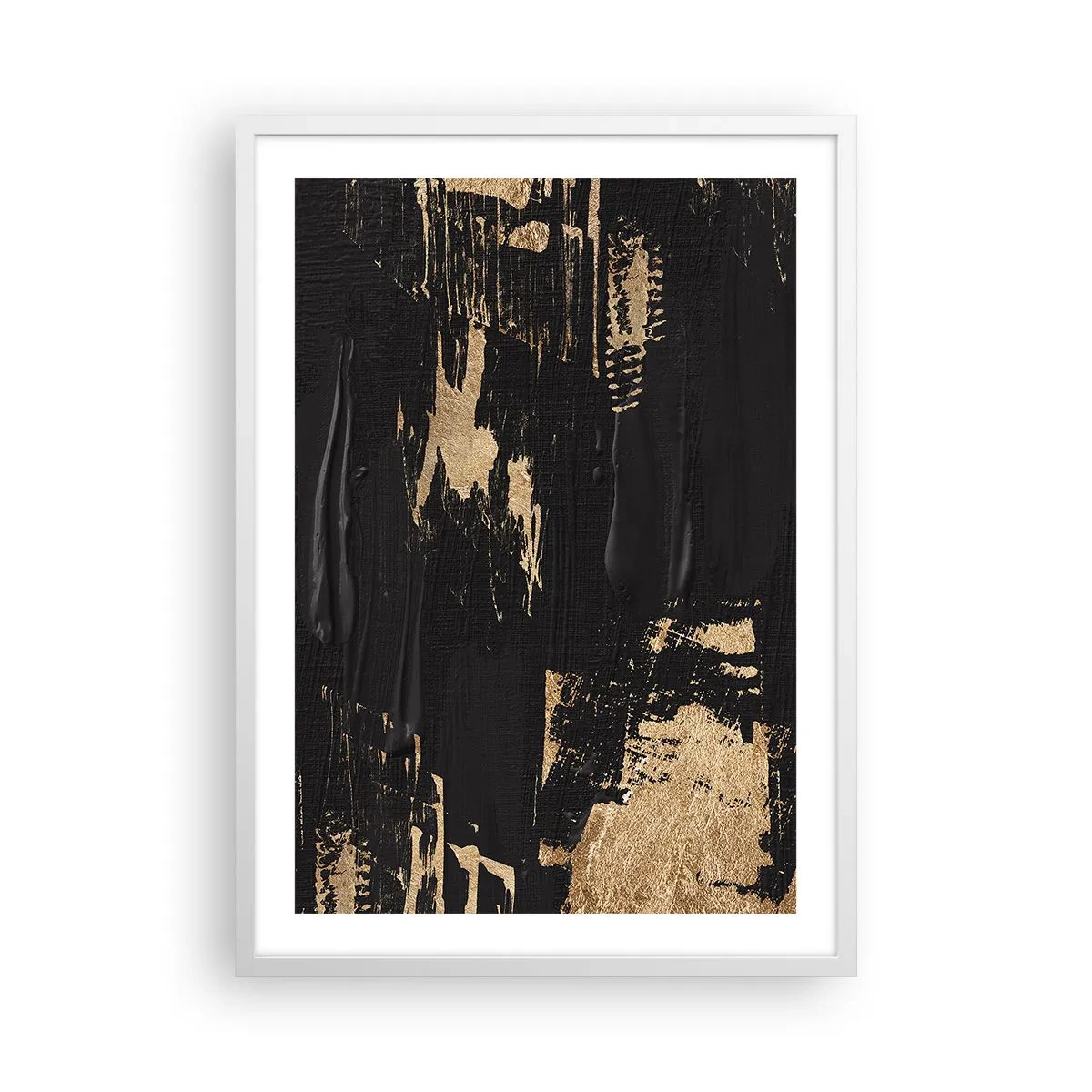 Poster in cornice bianca - Tracce del contatto - 50x70 cm