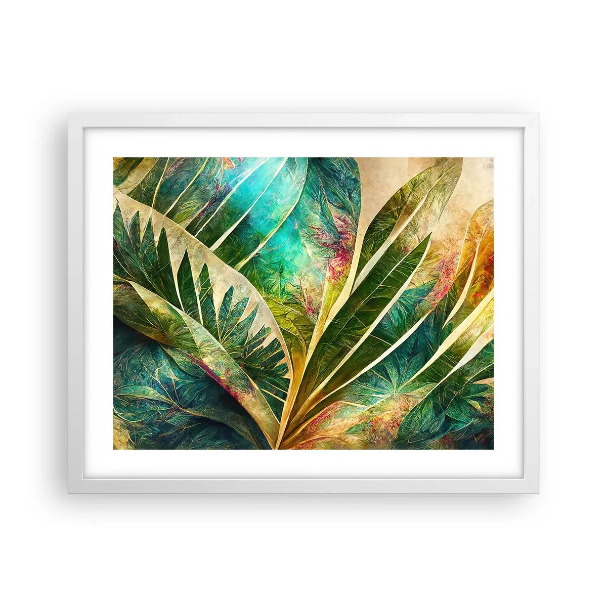 Poster in cornice bianca - I colori dei tropici - 50x40 cm