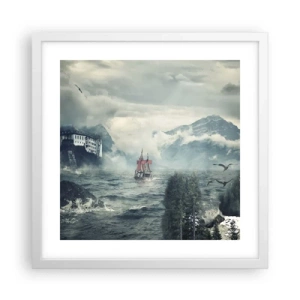 Poster in cornice bianca - Sulle acque magiche - 40x40 cm