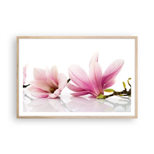 Poster in cornice rovere chiaro - Delicati come un soffio di primavera - 91x61 cm