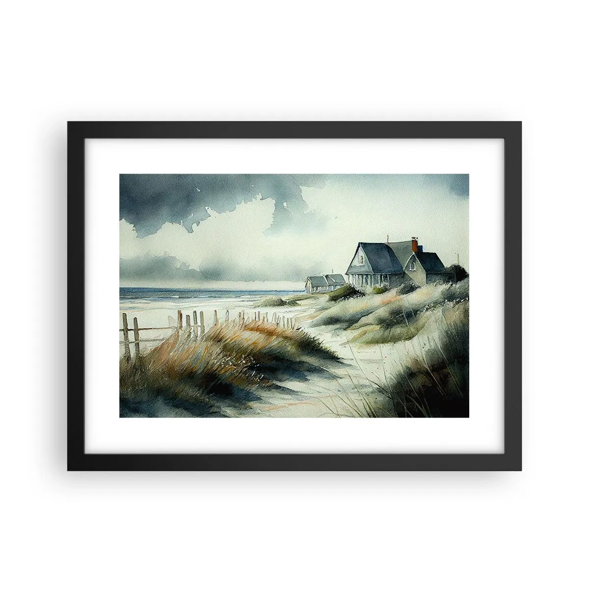 Poster in cornice nera - Lontano dal caos - 40x30 cm