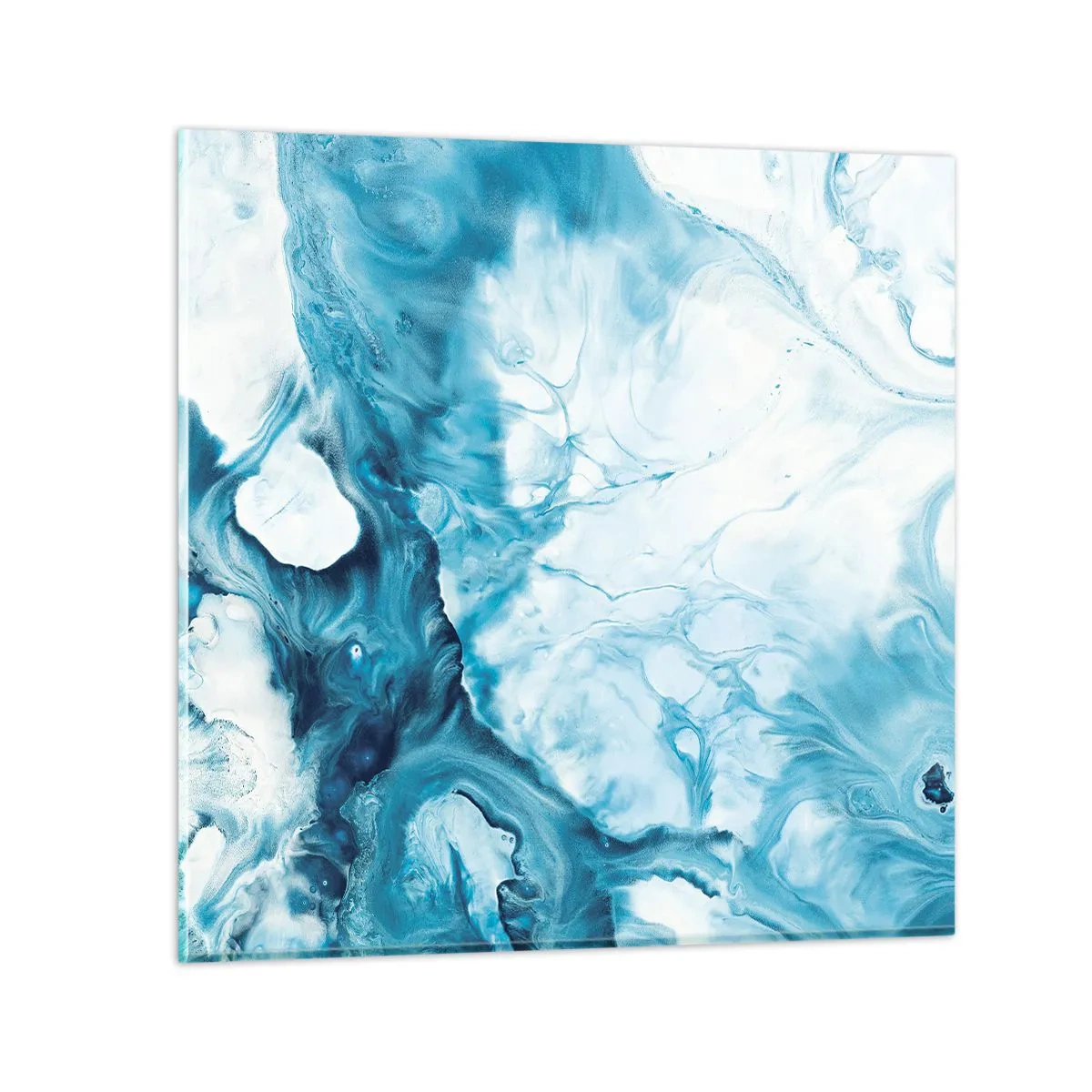 Quadro su vetro - Concerto di blu - 30x30 cm