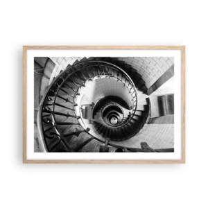 Poster in cornice rovere chiaro - Ancora più in alto - 70x50 cm