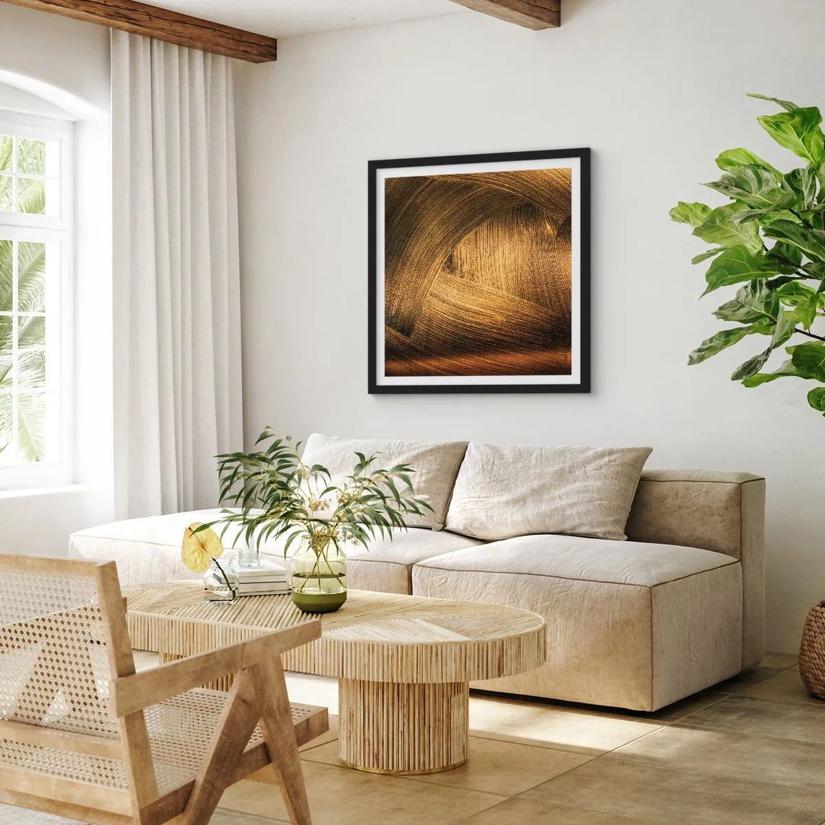 Poster in cornice nera - Nel labirinto d'oro - 60x60 cm