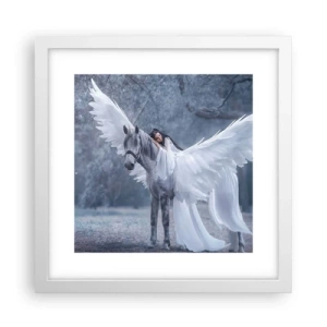 Poster in cornice bianca - Momento ispirato - 30x30 cm