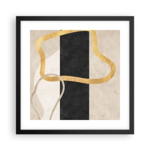 Poster in cornice nera - Forme intrecciate - 40x40 cm