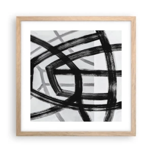 Poster in cornice rovere chiaro - Costruendo la profondità - 40x40 cm