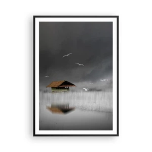 Poster in cornice nera - Riparo dalla pioggia - 70x100 cm