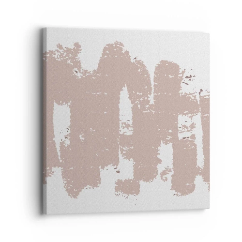 Quadro su tela - Stampe su Tela - Astrazione in un rosa mite - 30x30 cm
