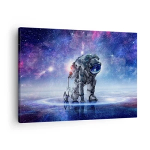 Quadro su tela - Stampe su Tela - Astronauta in un paesaggio galattico - 70x50cm - Il cielo stellato sopra di me - Decorazione murale moderna per soggiorno e camera da letto ARTTOR