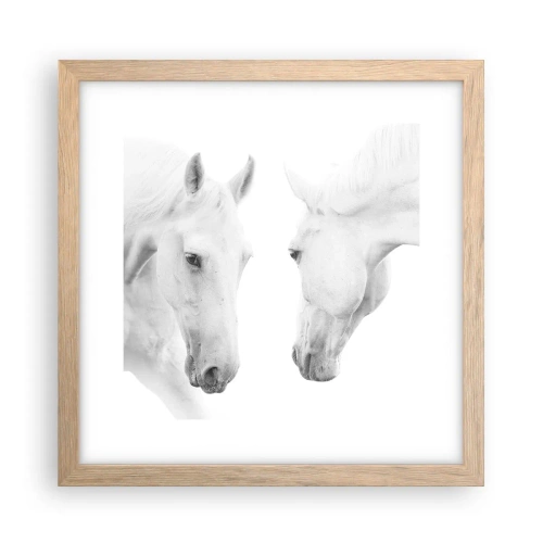 Poster in cornice rovere chiaro - È amicizia? - 30x30 cm