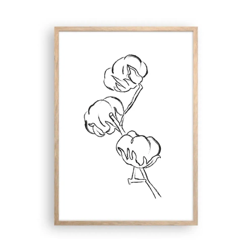 Poster in cornice rovere chiaro - Piumino di cotone - 50x70 cm