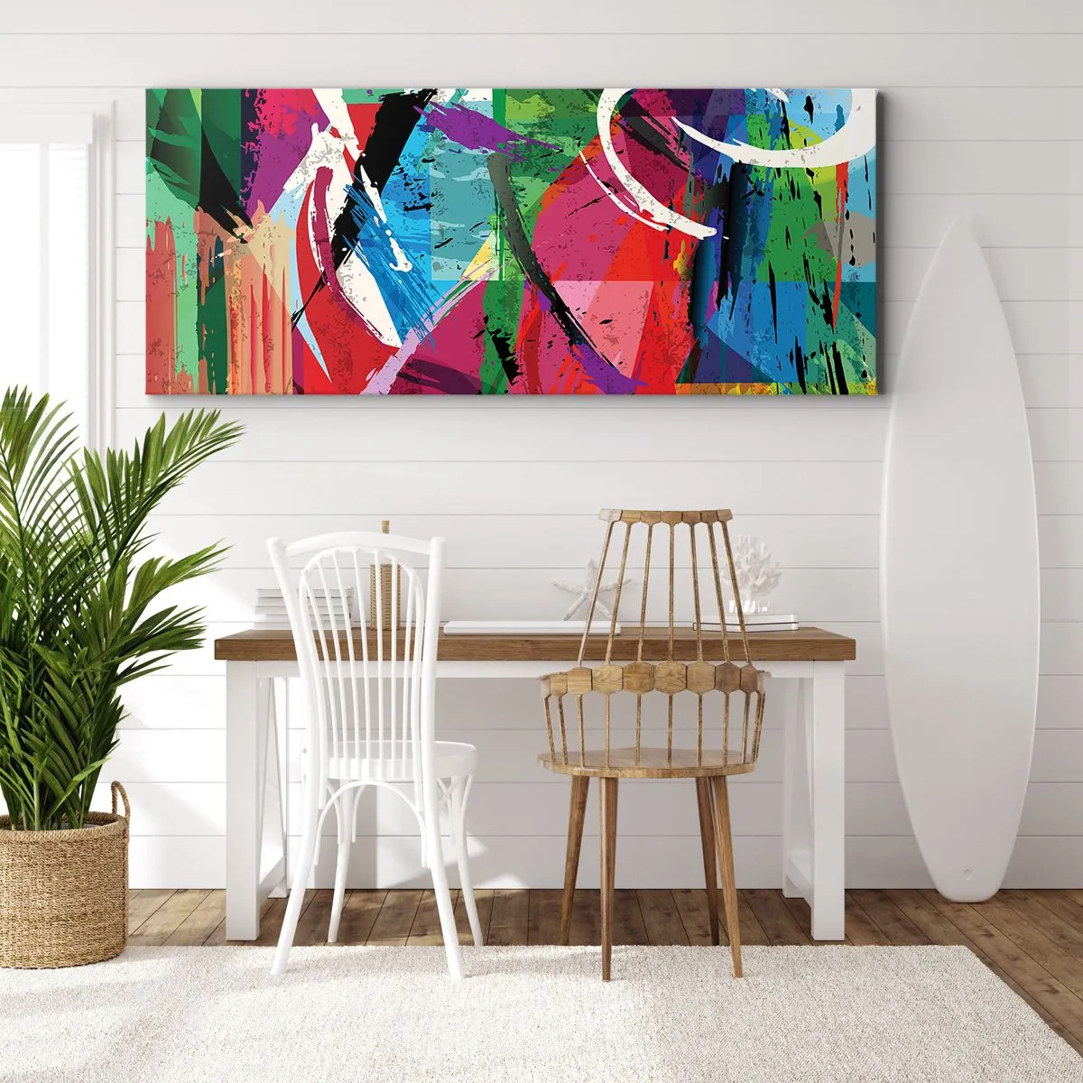 Quadro su tela - Stampe su Tela - Veloce, vivo e saltellante - 90x30 cm
