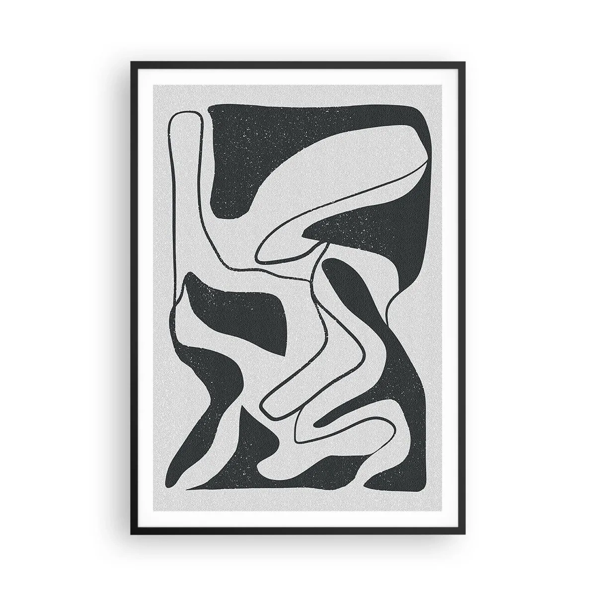 Poster in cornice nera - Gioco astratto nel labirinto - 70x100 cm