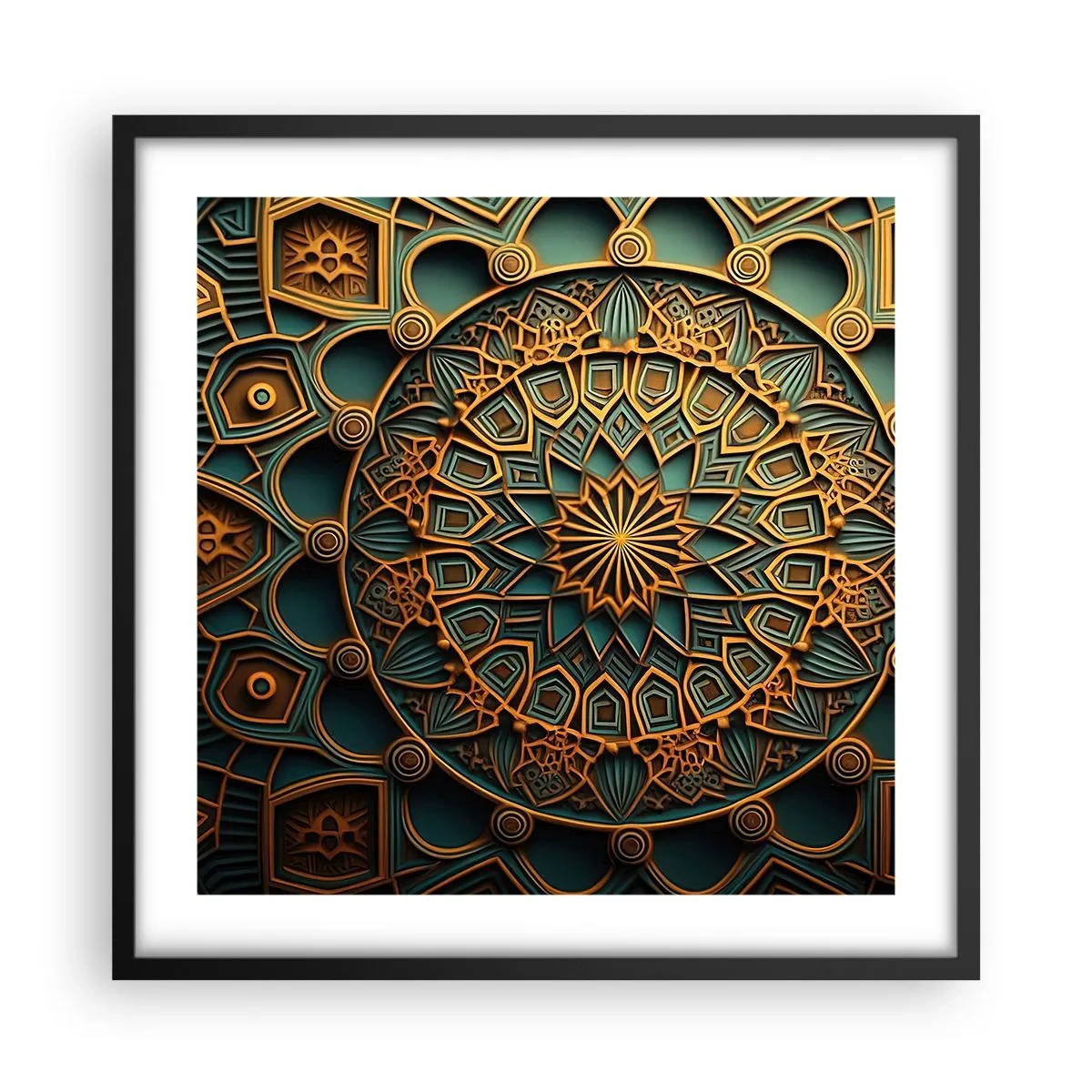 Poster in cornice nera - Atmosfera araba - 50x50 cm