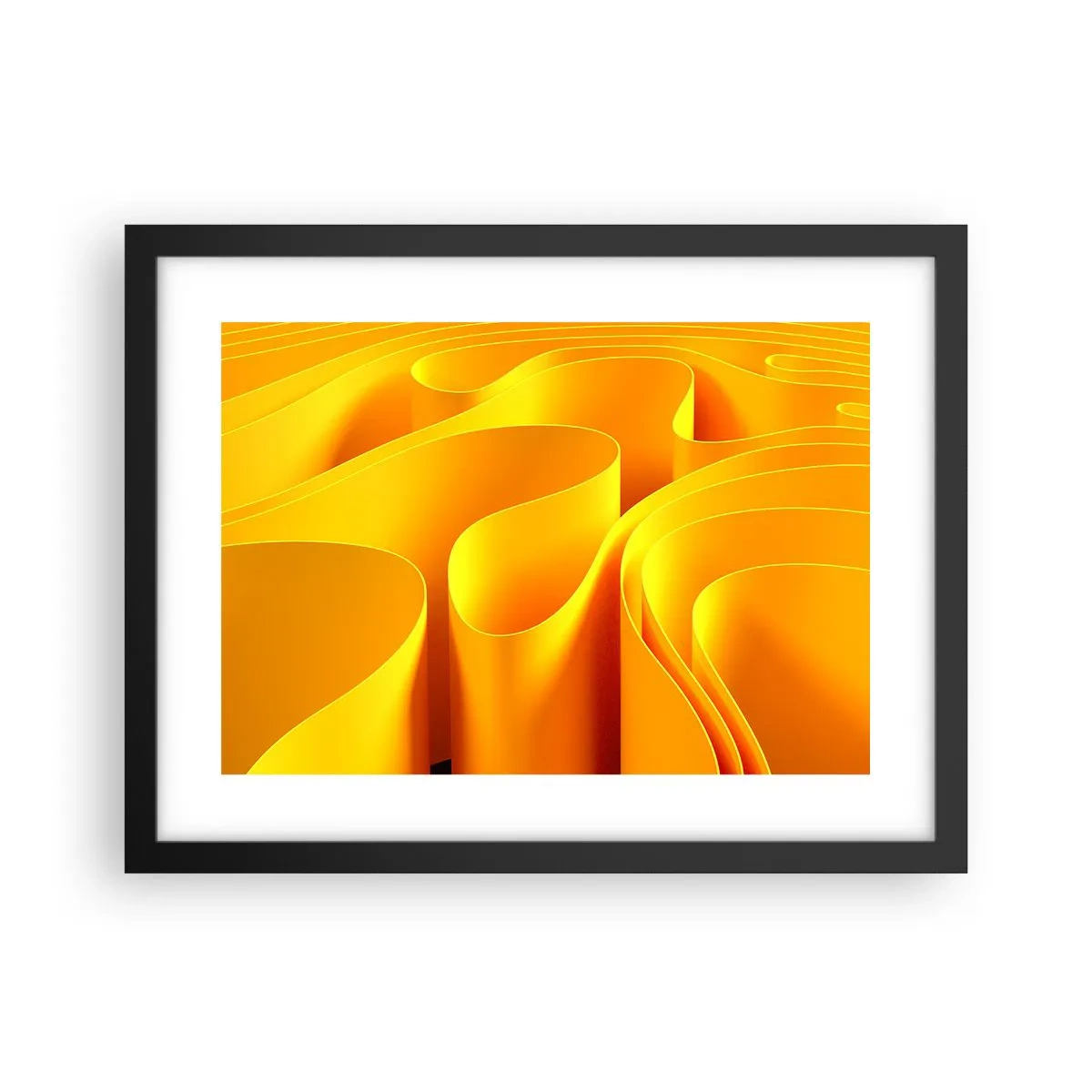 Poster in cornice nera - Come onde di sole - 40x30 cm