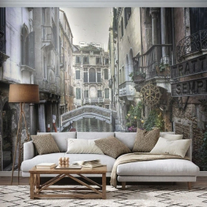 Fotomurali Autoadesivo Deluxe Sticker - Da secoli in silenziosa riflessione - Venezia, Città, Architettura - 450x315 cm