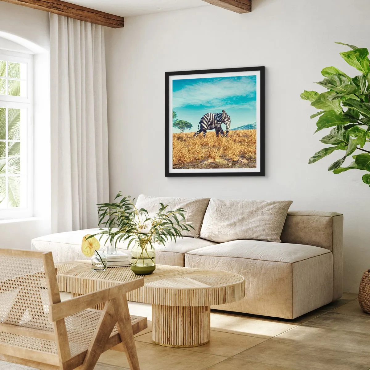 Poster in cornice nera - Il grigio non è più di moda - 60x60 cm