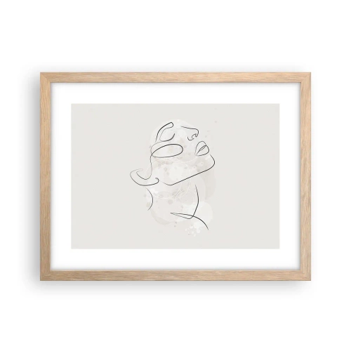 Poster in cornice rovere chiaro - Profilo di sogno - 40x30 cm