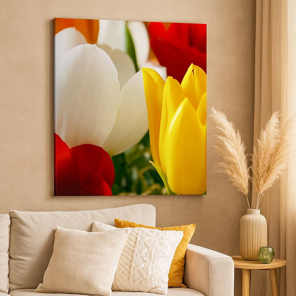 Quadro su tela - Stampe su Tela - La febbre dei tulipani - 30x30 cm