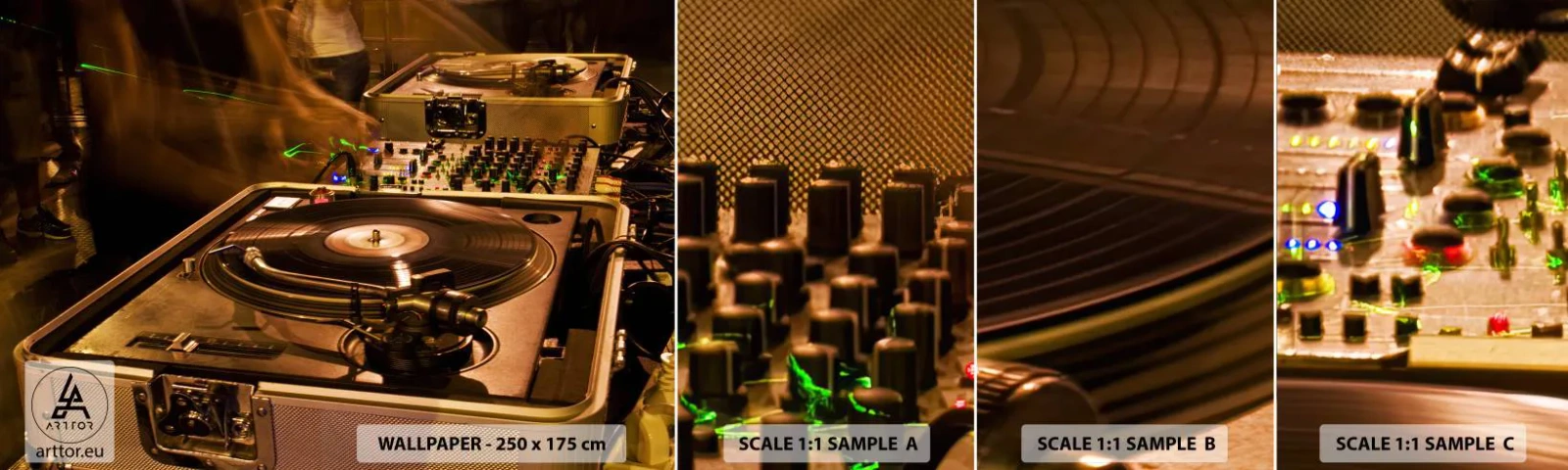 Campione Di Fotomurale Standard Eco - Senti la forza? - Musica, DJ, Vinile - 100x30 cm