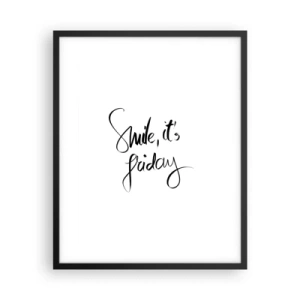 Poster in cornice nera - Vera gioia - 40x50 cm