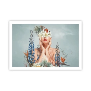 Poster - Donna - fiore - 91x61 cm