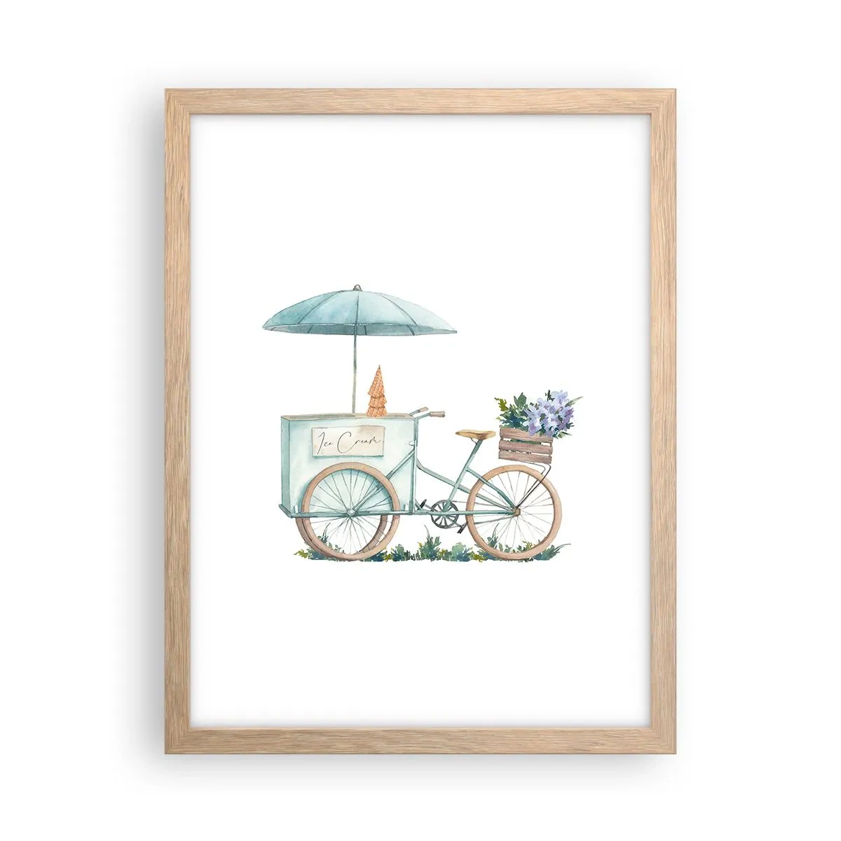 Poster in cornice rovere chiaro - Dolce ricordo d'estate - 30x40 cm