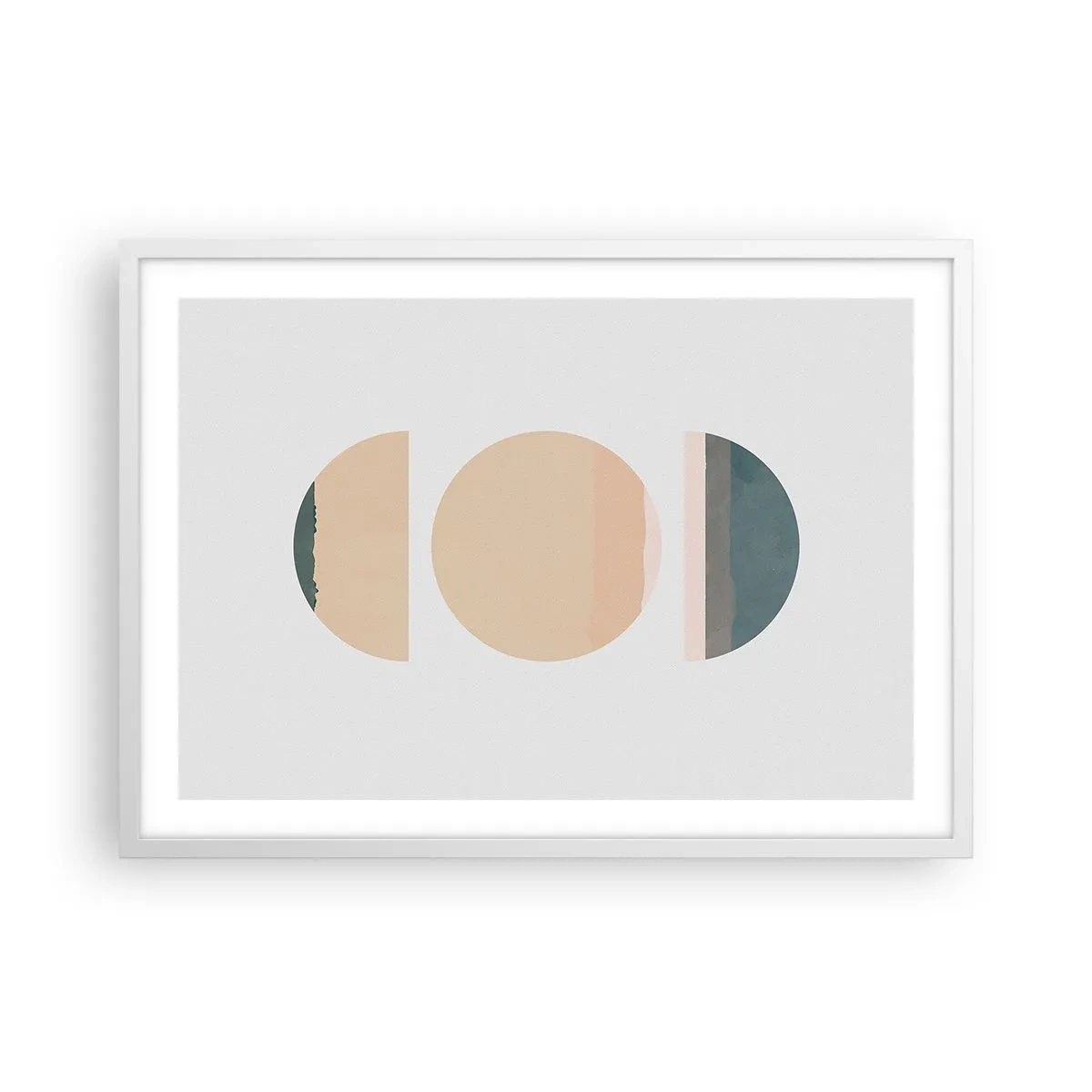 Poster in cornice bianca - Un cerchio dopo l'altro - 70x50 cm