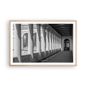 Poster in cornice rovere chiaro - Portico soleggiato - 91x61 cm