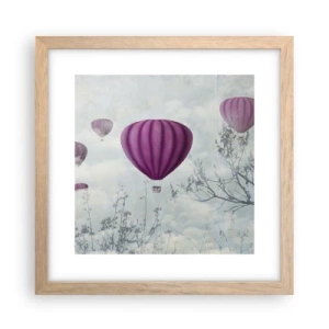 Poster in cornice rovere chiaro - Come navi nel cielo - 30x30 cm