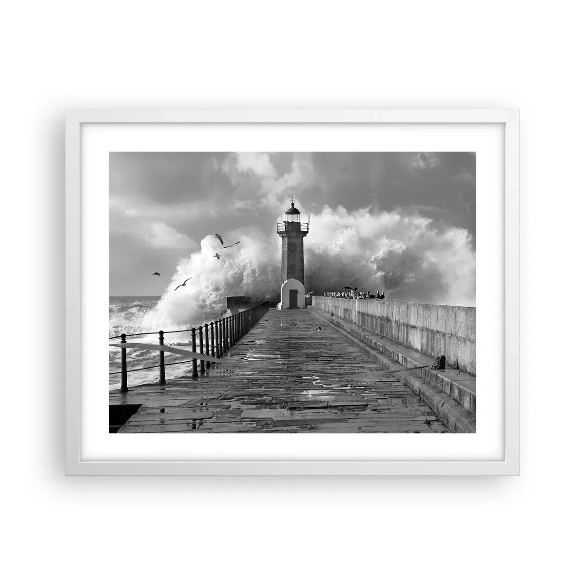 Poster in cornice bianca - Senza paura - 50x40 cm