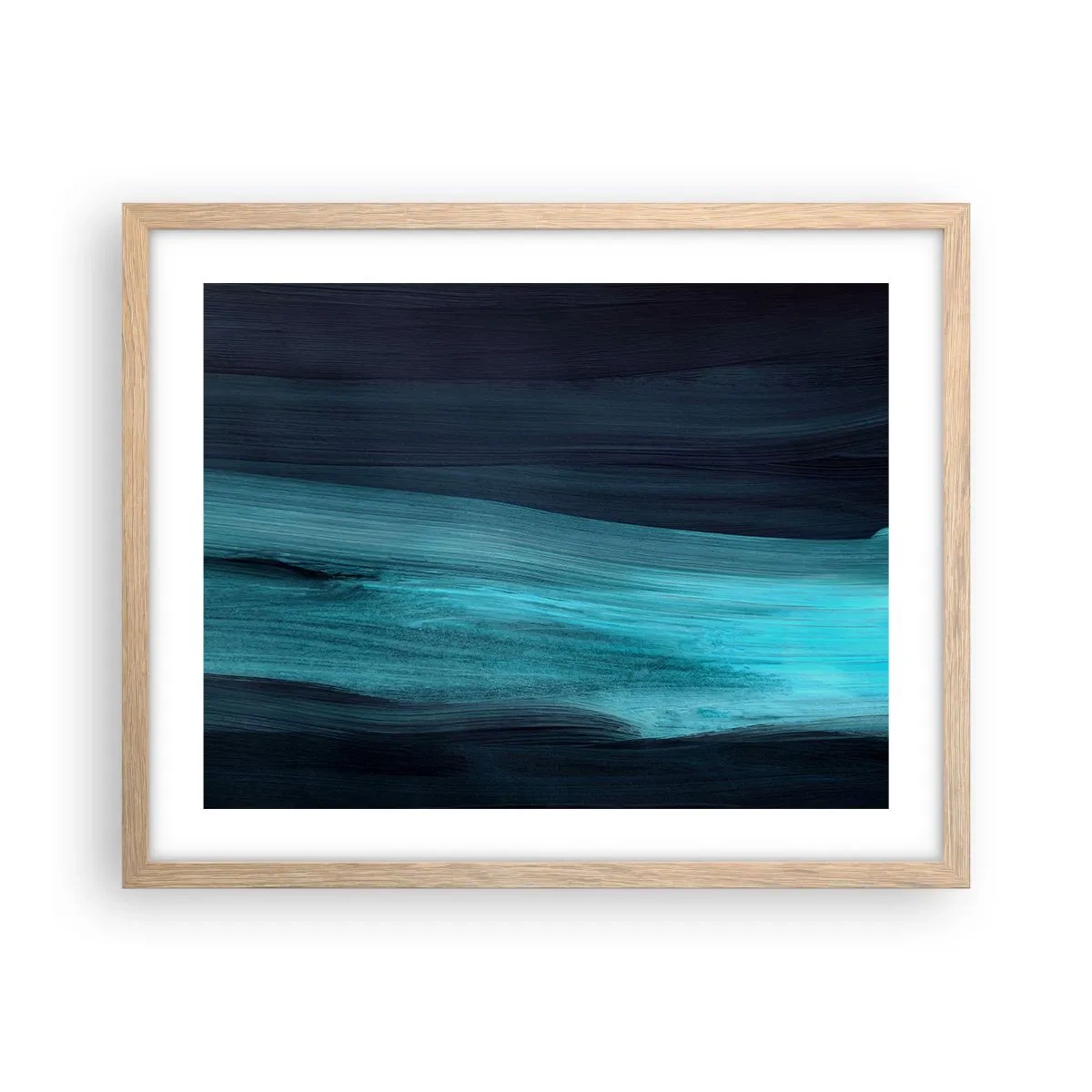 Poster in cornice rovere chiaro - Seguendo la corrente - 50x40 cm