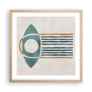 Poster in cornice rovere chiaro - Segni e rituali - 50x50 cm